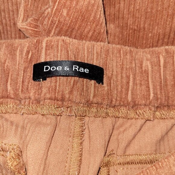 Doe & Rae Womens Brown Wide Leg Corduroy Pants High Rise - Picture 4 of 7